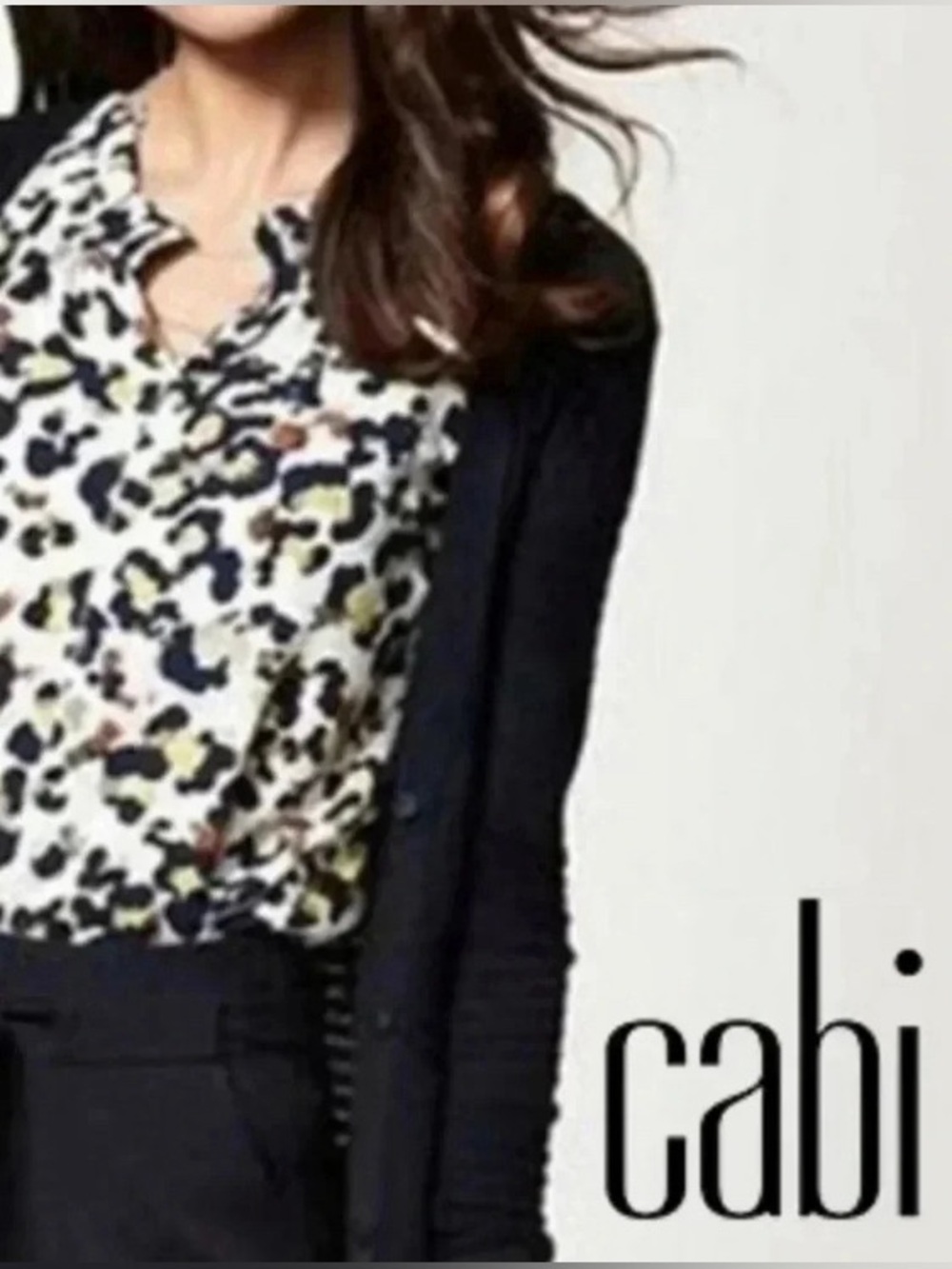 CAbi FIERCE SEEING SPOTS~ #5222 Airy Blouse TOP ~ Animal Print ~ Size XL